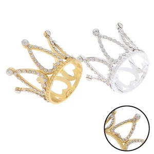 Mini Crown Princess Topper Crystal Pearl Children Hair Ornaments Party Dec~NI* - Foto 1 di 14