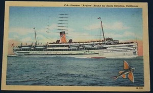 Steamer "Avalon", Santa Catalina, CA Postcard 1949 - Bild 1 von 2