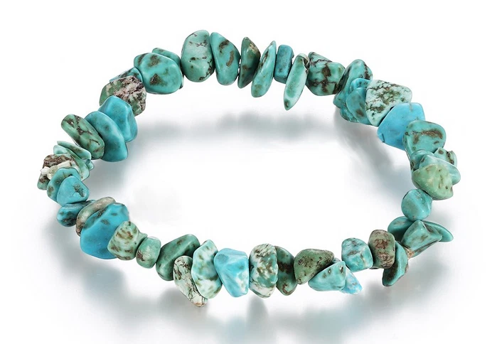 Armband Armreif türkis 19 cm Halbedelstein Mineral Armschmuck - Bild 1 von 1