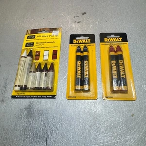 DeWalt Fill Stick Pro Red and Blue Crayon 2-Pack Industrial Marking Tools - Picture 1 of 6