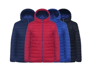 Giubbotto uomo seta morbido trapuntato imbottito bubble puffer cappuccio invernale zip cappotto 4 CLRS - Foto 1 di 1