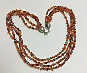 JAY KING Minenfund Bernstein & Türkis mit Sterling Halskette - Bild 1 von 1