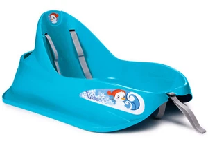Ondis24 Schlitten Bob für Kleinkinder blau Rodel mit Lehne und Sicherheitsgurt - Bild 1 von 12