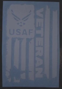 Distressed Flag Air Force Veteran USAF Vinyl Decal Sticker Car Truck Window - Picture 1 of 1