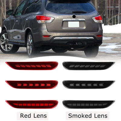 Parachoques trasero LED reflector luz trasera lámpara trasera para Nissan X-trail Rogue 2014-2016  Foto 1 de 4