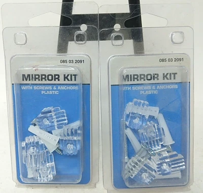 Kit de espejos marca Target con tornillos y anclajes paneles de yeso de plástico LOTE de 2 juegos NUEVO Foto 1 de 3