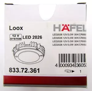 Hafele LOOX LED2026, 12V, modular puck light, 3.0 watts, 3000K - Picture 1 of 4