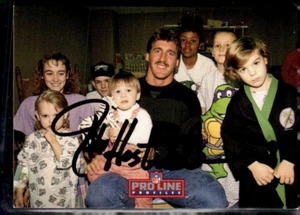 JEFF HOSTETLER 1992 PROLINE CERTIFIED AUTO AUTOGRAPH !! 🔥NY GIANTS - Picture 1 of 2