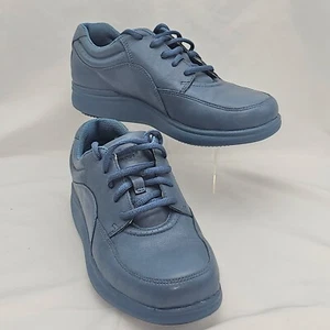 Zapatos deportivos de trabajo Hush Puppies para mujer 7 rebotes de cuero azul  - Imagen 1 de 10