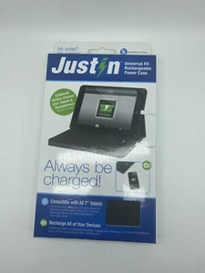 NEW Innovative Justin Universal Rechargeable Power Case 5800mAh 7" Tablets BLACK - Picture 1 of 9