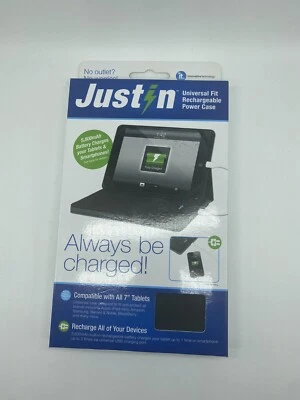 NEW Innovative Justin Universal Rechargeable Power Case 5800mAh 7" Tablets BLACK - Image 1 of 4