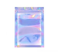 200 - 4x6" Holographic Rainbow Laser Double-Sided Mylar Ziplock Scent Proof Bags