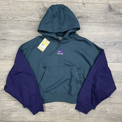 Sudadera con Capucha Nike ACG Tuff Tejida Polar Talla Pequeña Mujer Estiércol Profundo Púrpura Tinta Verde Foto 1 de 4