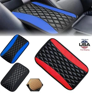 Universal Car Leather Armrest Pad Cover Center Console Box Cushion Mat Protector - Picture 1 of 19
