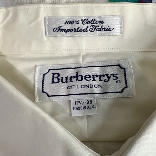 Camicia abito Burberry's of London cotone importato giallo 17 5 35
