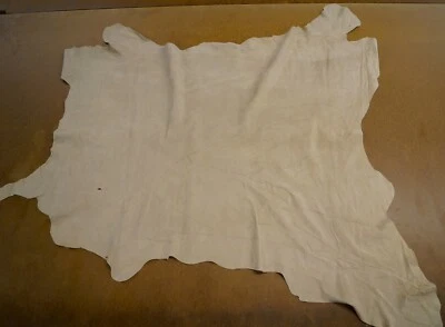 Beige 1.5-2oz Pigskin Suede Soft Garment Leather Hide, Average 11-15 sq ft - Image 1 of 3