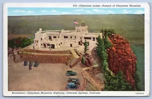 Postal c1942 Cheyenne Lodge coches antiguos Colorado #C14 - Imagen 1 de 2