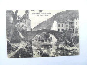 antique photo old postcard BORZONASCA VALLE STURLA BRIDGE OVER THE RIVER IENNA 1912 - Picture 1 of 2