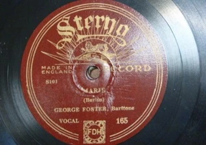 78 rpm GEORGE FOSTER marie / she`s funny that way STERNO 165 - Picture 1 of 1