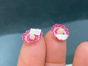 Lote 2 sombreros mexicanos de paja MICRO miniatura vintage para casa de muñecas medida 1/2" de diámetro - Imagen 1 de 6