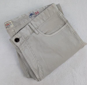 Pantalone uomo Faherty elasticizzato Terry 5 tasche 34 beige chino - Foto 1 di 9