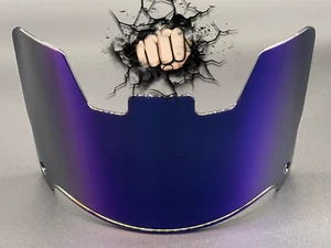 Replica visiera casco blu scuro cromato dimensioni standard/velocità/flex - Foto 1 di 5