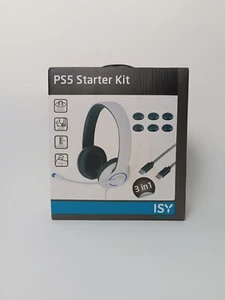 ISY IC 6006, Zubehör für PS5, Weiß/Schwarz - Kopfhörer - Kabel - Abdeckungen - Bild 1 von 2