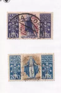 CORREOS AÉREOS ITALIA # C127-C128 USADOS CAT VALOR $64 - Imagen 1 de 1