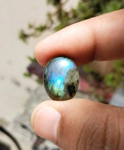 Natural Labradorite Gemstone Cabochon For Pendent Making 11 cts 17x13x5mm S-16 - Picture 1 of 5