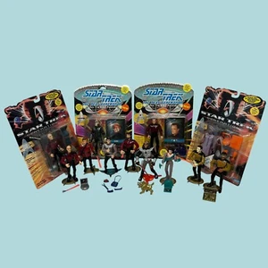 Star Trek Generations Next Generation Figures Lot Loose With Accessories And NIP - Picture 1 of 15