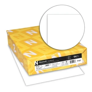 Index Cardstock, 8.5" x 11", 90 lb/163 gsm, White, Lightweight, 94 Brightness... - Picture 1 of 5
