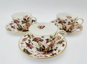 Neuwertiges Set 3 Coalport Hong Kong Tasse und Untertasse Bone China England - Bild 1 von 8