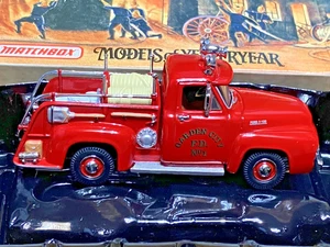 Matchbox 1953 Ford Pickup Truck Intl. Fire Engine YFE14 w/COA - NEW in Open Box - Picture 1 of 18