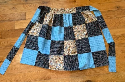 Delantal de cintura vintage mezclado retazos tela acolchada núcleo de cabaña hecho a mano Foto 1 de 4