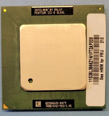 Used SL5XL Intel Pentium III-S Processor 1.40GHz 512K Cache 133MHz Tualatin Core - Image 1 of 2