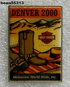 ⭐2000 HARLEY DAVIDSON DENVER UNIVERSITY WOLVERINE FOOTWEAR JACKET VEST PIN - Picture 1 of 1
