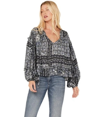 Jen's Pirate Booty Women's Roma Storm Chariot Floral Print Ruffle Top - SF22-04 - Image 1 of 4