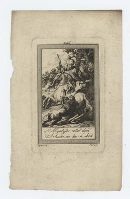 Megabyzus Artaxerxes Perser Antike Weltgeschichte Original Kupferstich 19 Jhd - Bild 1 von 2