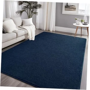 Nuttumico Soft Rug for Living Room, 4x6 Feet Navy Blue Area Rug, Modern  - Picture 1 of 8