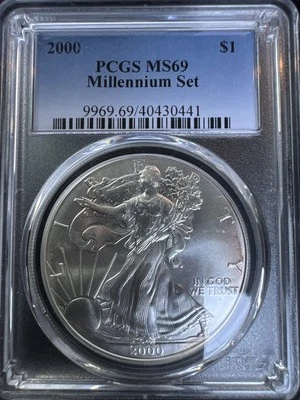 PCGS MS69 Millennium Set 2000 Silver Eagle - Image 1 of 2