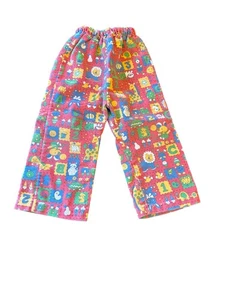 Vintage 70s Healthtex Baby Pants With Colorful Pattern Animals Clowns 24Mo - Picture 1 of 4