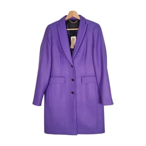 J. Crew Parke Topcoat Icy Purple 100% Wool Classic Winter Coat Jacket Size 4 NWT - Picture 1 of 11