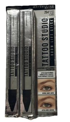2 Pack Maybelline Tattoo Studio Brow Lift Stick New In Packaging 264 - Clear - Image 1 of 2