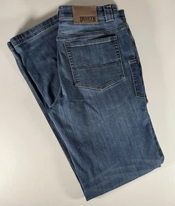 Duluth Jeans Ballroom Double Flex Mens 34x35 Blue Denim Workwear Pants Stretch - Picture 1 of 18