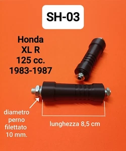COPPIA SUPPORTI IN GOMMA PER FRECCE Honda XL R 125cc dal 1983 al 1987 - Foto 1 di 3