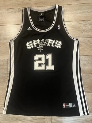 Camiseta deportiva de baloncesto Adidas de Tim Duncan #21 de los San Antonio Spurs de la NBA para mujer XL Foto 1 de 4
