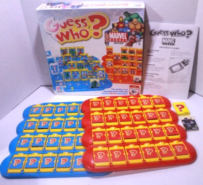 GUESS WHO - Juego Edición Marvel Heroes Milton Bradley 2006 Mystery Face Foto 1 de 4