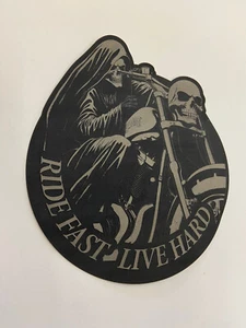 Harley Motorcycle Jacket Vest Reaper Biker Patch Small Iron on & Sew 3.75 x 4.25 - Picture 1 of 1