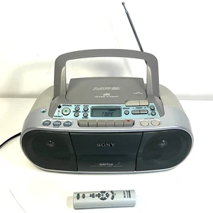 Probado ✅ - Sony CFD-S03CPL Reproductor CD Cassette Radio + Control Remoto RMT-CE95AD - Imagen 1 de 15