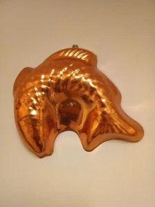 Vintage Copper Fish Pate/Jelly Mould - Great decorative wall hanging - apx 12" - Picture 1 of 1